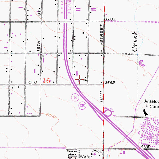 Topographic Map of Desert Highlands Baptist Church, CA