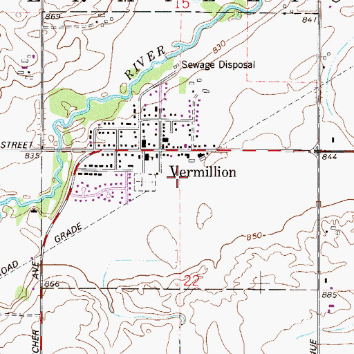 Topographic Map of Vermillion (historical), MN