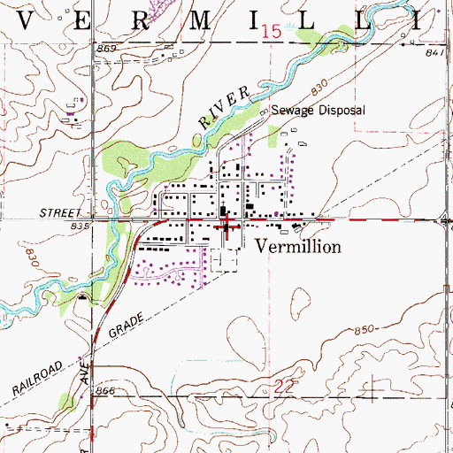 Topographic Map of Saint Johns School, MN