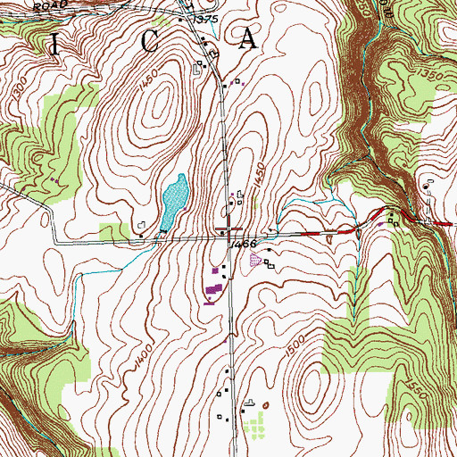 Topographic Map of School Number 8 (historical), NY