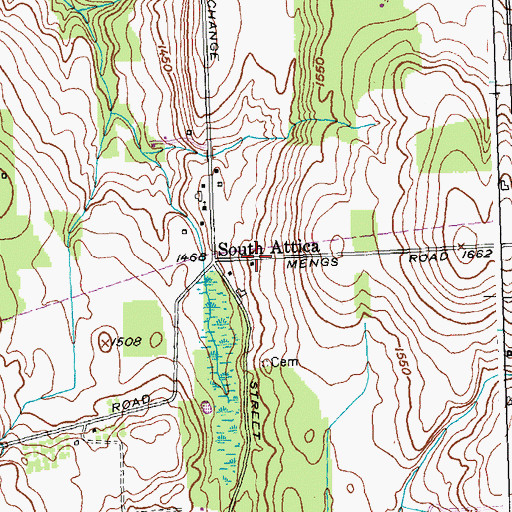 Topographic Map of School Number 10 (historical), NY