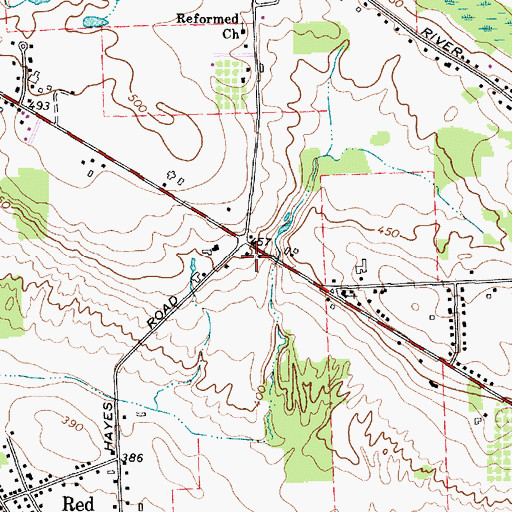 Topographic Map of School Number 1 (historical), NY