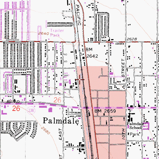Topographic Map of Doctor Robert C Saint Clair Parkway, CA