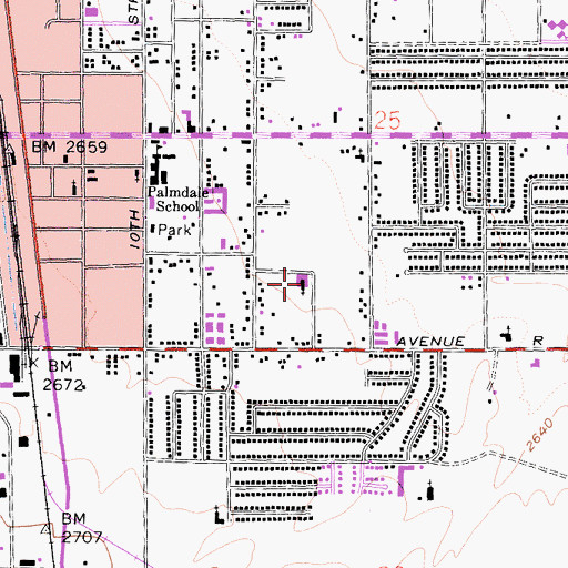 Topographic Map of A Place In The Son Church, CA