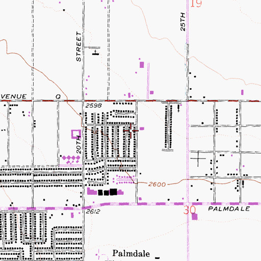 Topographic Map of Christ The King Episcopal Church, CA
