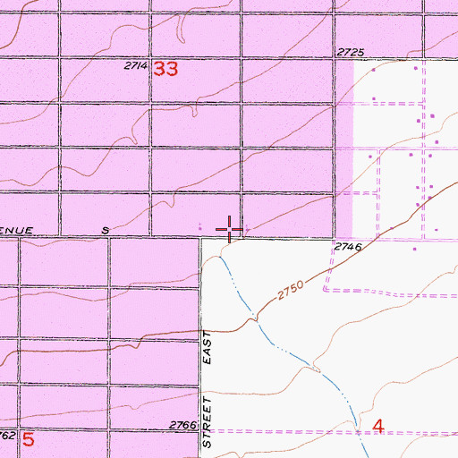 Topographic Map of Fountain of the World Church, CA