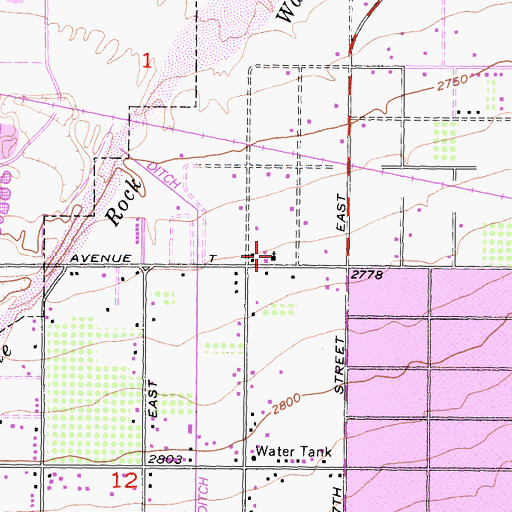 Topographic Map of Cornerstone Church of Littlerock, CA