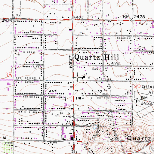 Topographic Map of First Baptist Church, CA