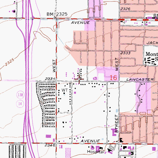 Topographic Map of Church of Jesus Christ of Latter Day Saints, CA