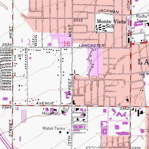 Topographic Map of Grace Chapel, CA
