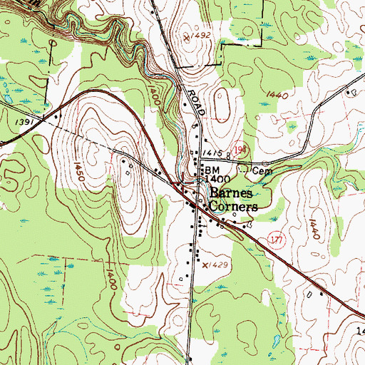 Topographic Map of School Number 1 (historical), NY