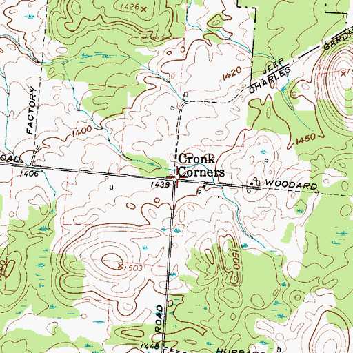 Topographic Map of School Number 3 (historical), NY