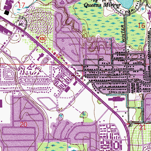 Topographic Map of East Coast Believers Church, FL