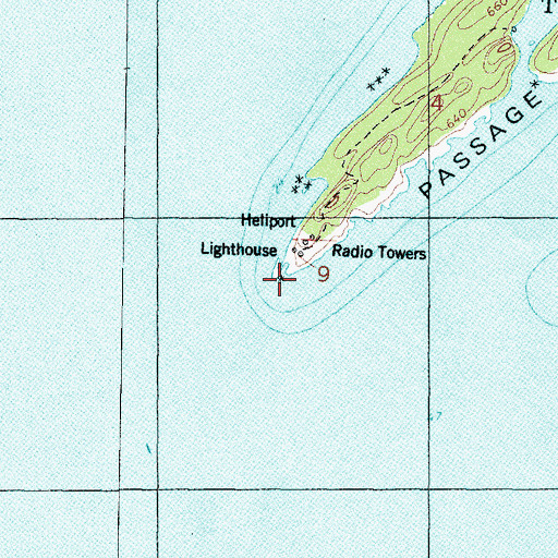 Topographic Map of Passage Island Lighthouse, MI