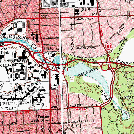 Topographic Map of Gala Water, NY