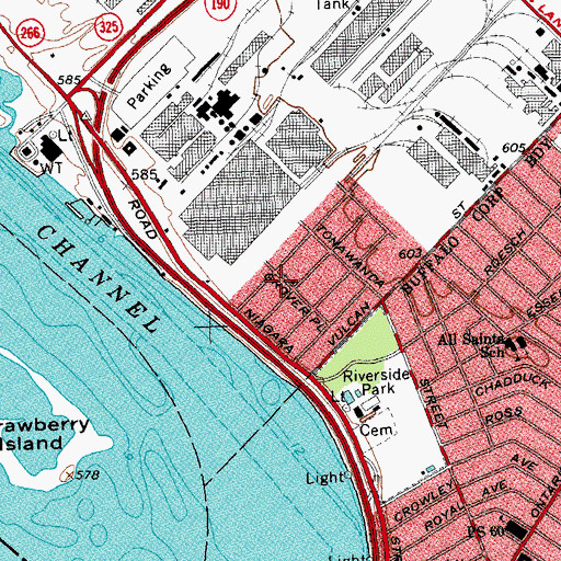 Topographic Map of School Number 1 (historical), NY