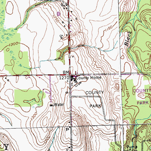 Topographic Map of Genesee Infirmary (historical), NY
