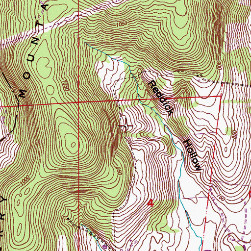 Topographic Map of Roundtree - Gentry Cemetery, AL