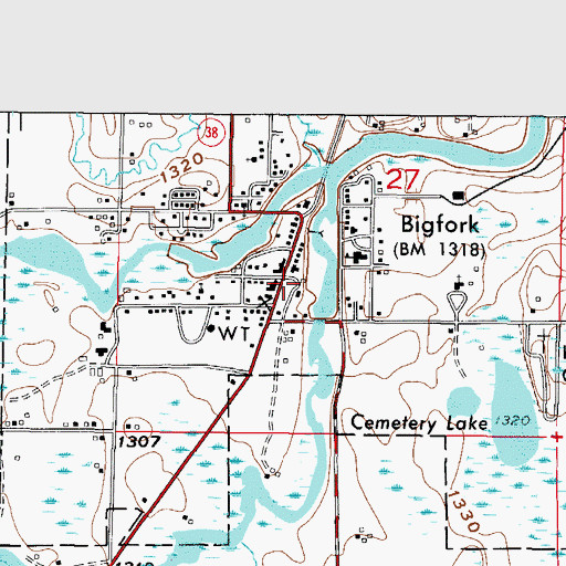 Topographic Map of Presbyterian Church, MN