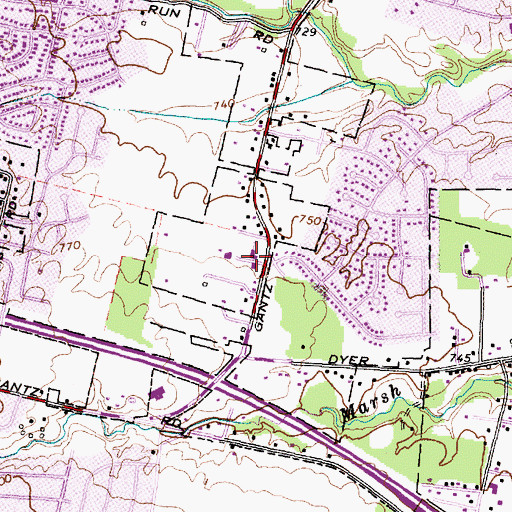 Topographic Map of Pleasant View Baptist Church, OH