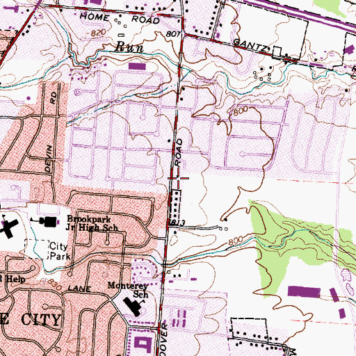 Topographic Map of Highland Baptist Church, OH