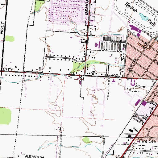 Topographic Map of Kingdom Hall of Jehovah's Witnesses, OH
