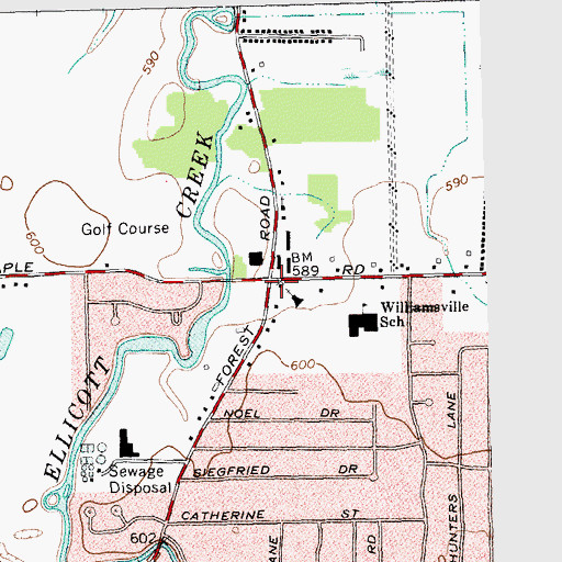 Topographic Map of School Number 17 (historical), NY