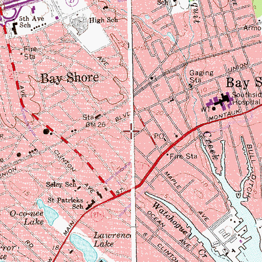 Topographic Map of Union Free School (historical), NY