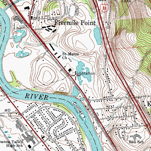 Topographic Map of School Number 11 (historical), NY