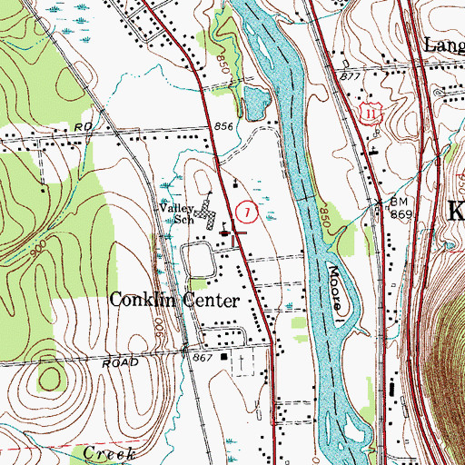 Topographic Map of School Number 3 (historical), NY