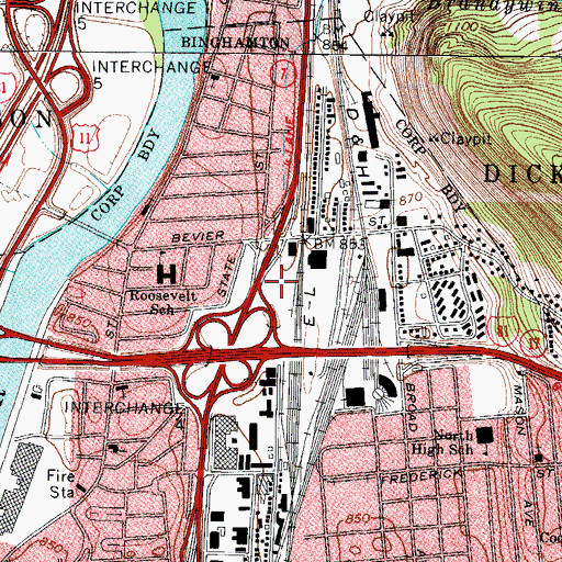 Topographic Map of Phelps Park (historical), NY