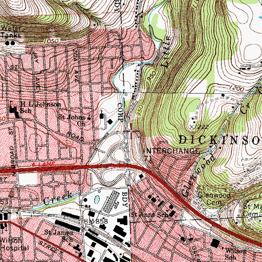 Topographic Map of Stella (historical), NY