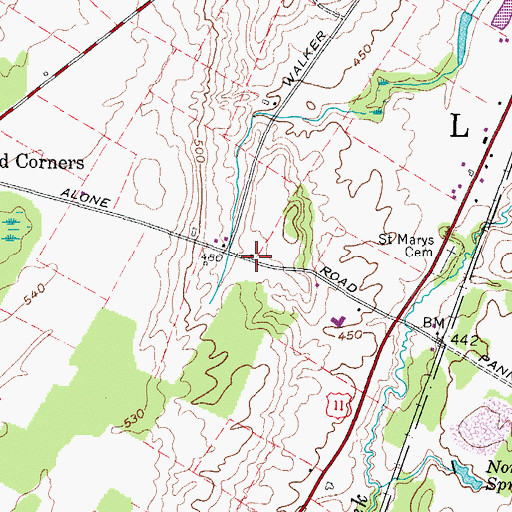 Topographic Map of School Number 2 (historical), NY