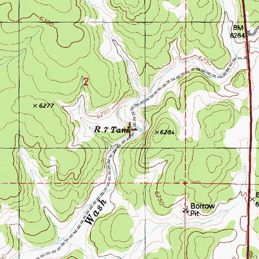 Topographic Map of R Seven Tank, AZ