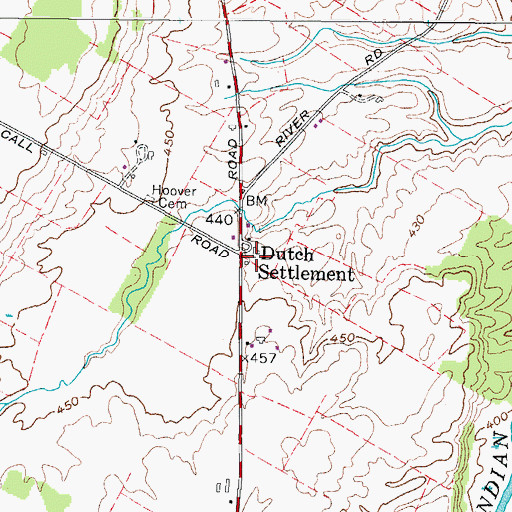 Topographic Map of Dutch Settlement School (historical), NY