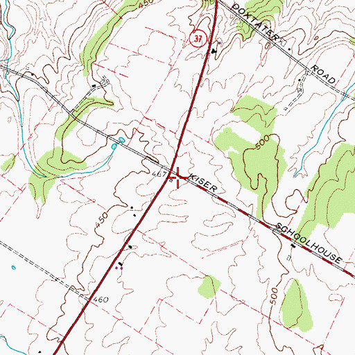 Topographic Map of Kiser Schoolhouse (historical), NY