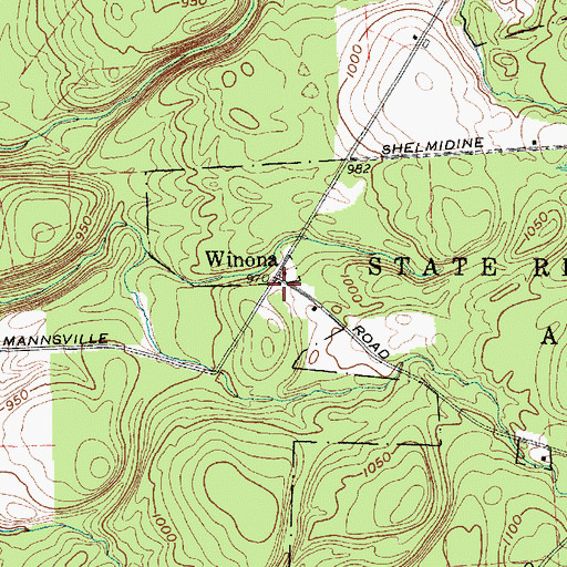 Topographic Map of Schjool Number 9 (historical), NY