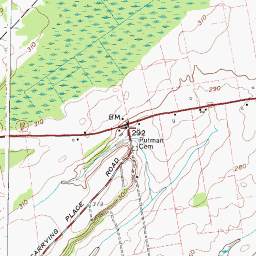 Topographic Map of Putman School (historical), NY