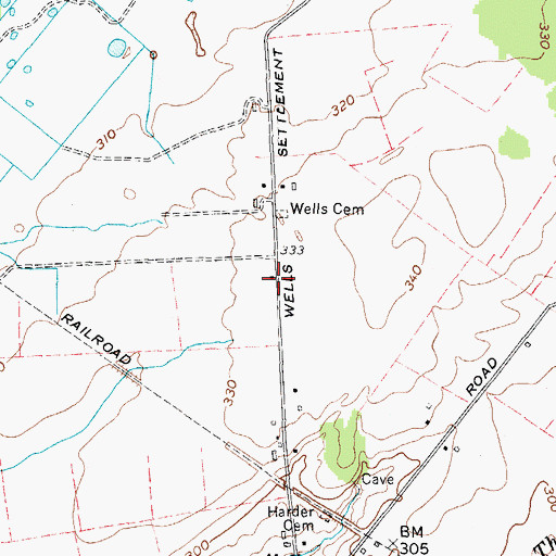 Topographic Map of Wells School (historical), NY