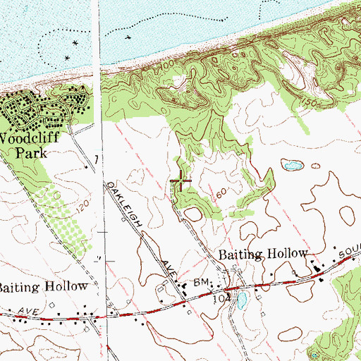 Topographic Map of The Fox Hill Golf and Country Club, NY