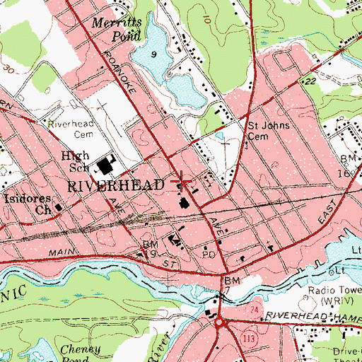 Topographic Map of Saint David's Episcopal Day School, NY
