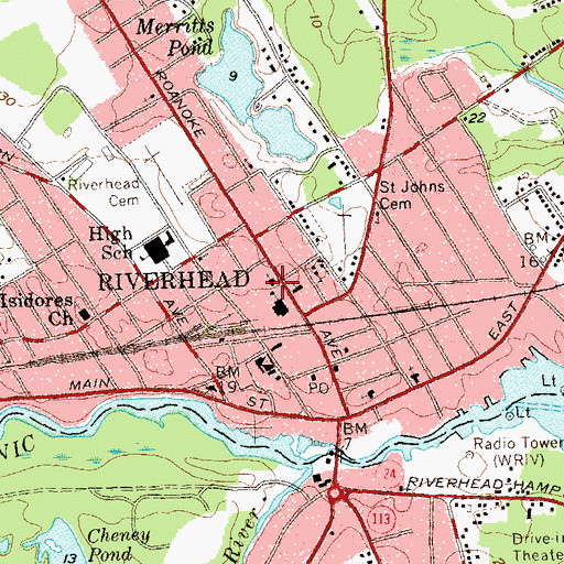 Topographic Map of Grace Episcopal Church, NY