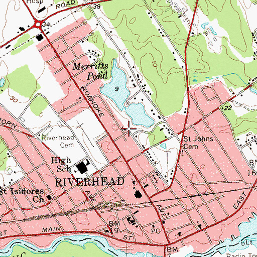 Topographic Map of Saint John The Baptist Ukrainian Church, NY