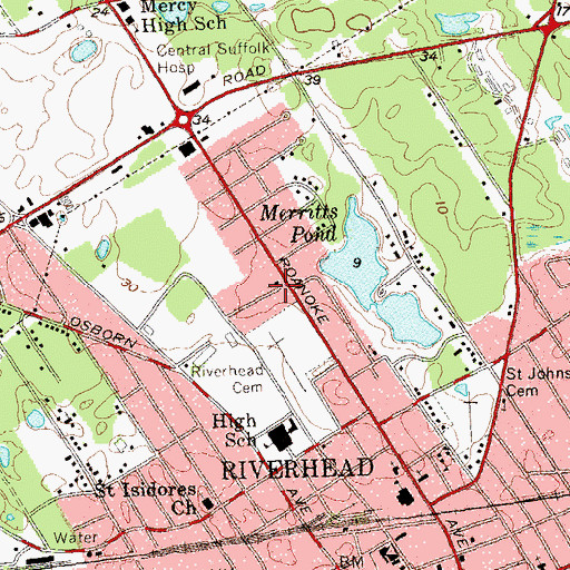 Topographic Map of Emmanuel Baptist Church, NY