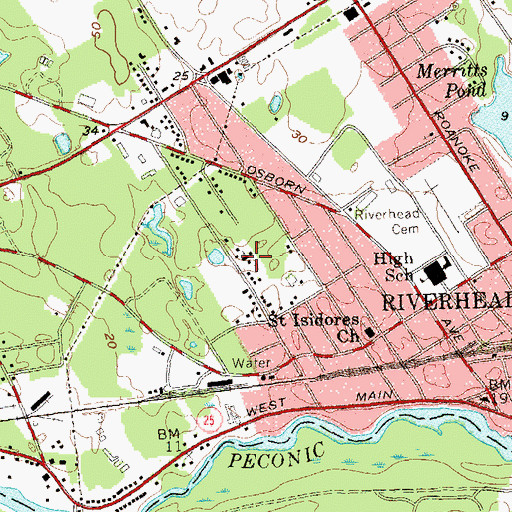 Topographic Map of Church of the Harvest, NY
