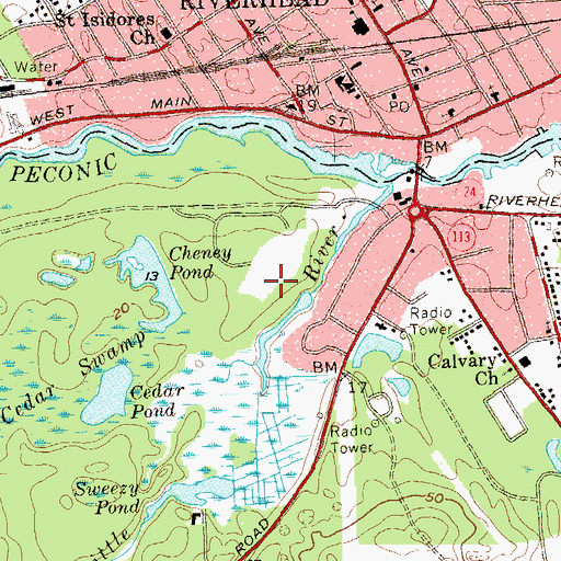 Topographic Map of Evan K Griffing Center, NY