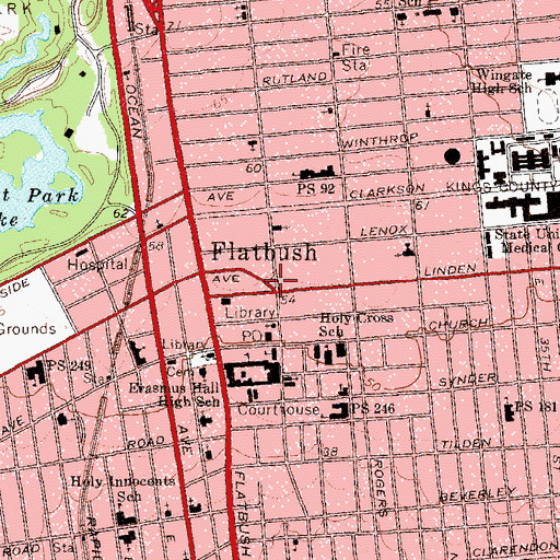 Topographic Map of Captain Oakley Junior Square, NY