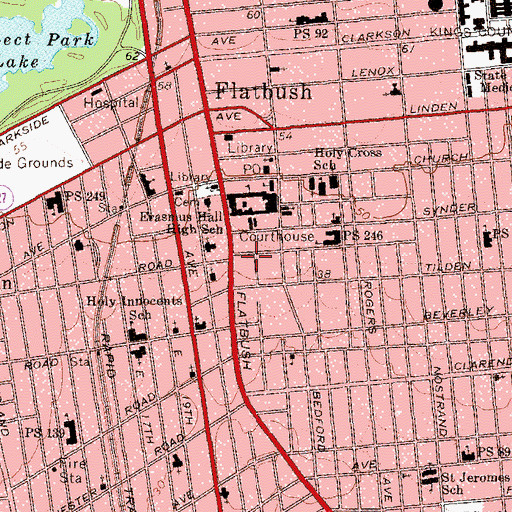 Topographic Map of Albemarle Theater (historical), NY