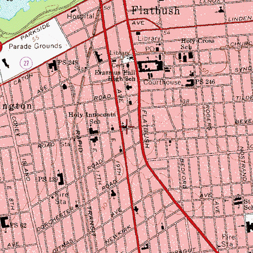 Topographic Map of Saint Mark's Methodist Episcopal Church (historical), NY