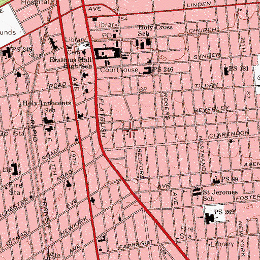 Topographic Map of Bibleway Church of God, NY